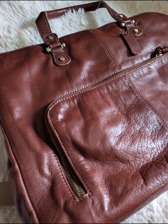 Liz Claiborne Handbags - Women's Leather Tote Bag in Brown - Liz Claiborne